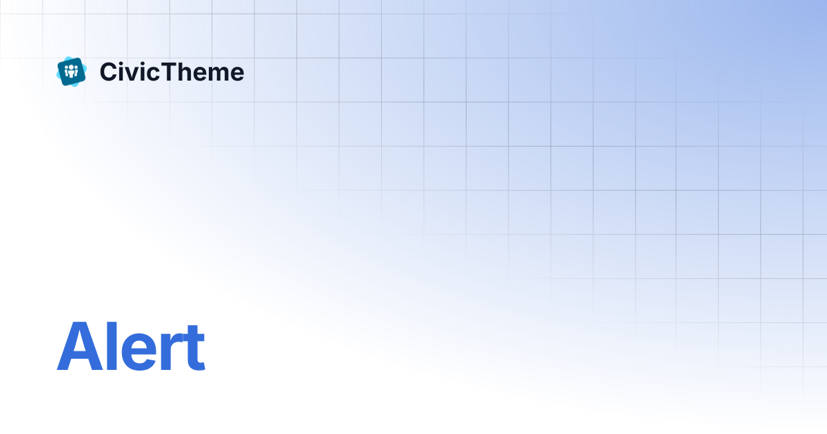 Alert | CivicTheme